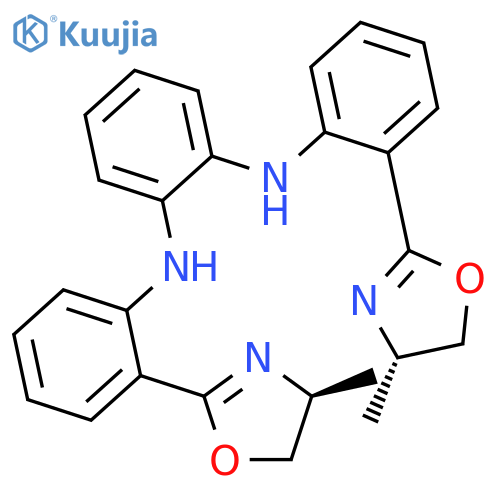 1,2-Benzenediamine, N1,N2-bis[2-[(4S)-4,5-dihydro-4-methyl-2-oxazolyl]phenyl]- structure