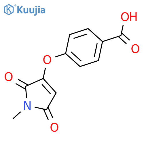 Benzoic acid, 4-[(2,5-dihydro-1-methyl-2,5-dioxo-1H-pyrrol-3-yl)oxy]- structure
