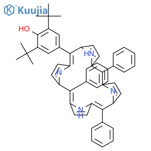 Phenol, 2,6-bis(1,1-dimethylethyl)-4-(10,15,20-triphenyl-21H,23H-porphin-5-yl)- structure