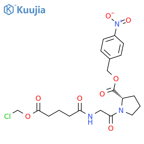 L-Proline, 1-[N-[5-(chloromethoxy)-1,5-dioxopentyl]glycyl]-, (4-nitrophenyl)methyl ester (9CI) structure