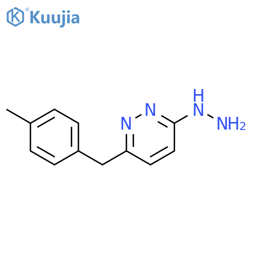 3-hydrazinyl-6-[(4-methylphenyl)methyl]pyridazine structure