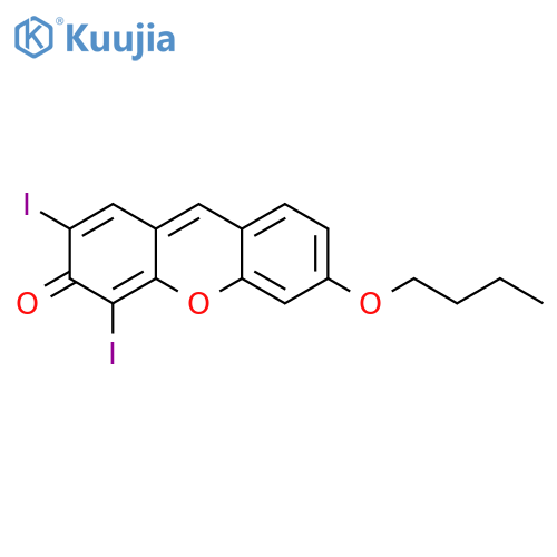 6-Butoxy-2,4-diiodo-3H-xanthen-3-one structure