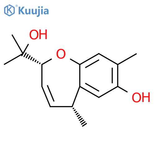 1-Benzoxepin-2-methanol,2,5-dihydro-7-hydroxy-a,a,5,8-tetramethyl-, (2R,5R)- structure
