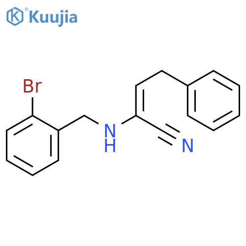 2-Butenenitrile, 2-[(2-bromophenyl)methylamino]-4-phenyl-, (E)- structure