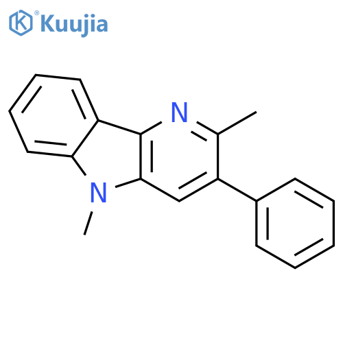 5H-Pyrido[3,2-b]indole, 2,5-dimethyl-3-phenyl- structure