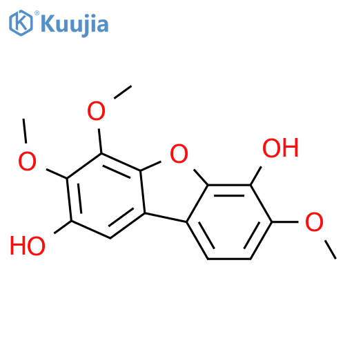 2,6-Dibenzofurandiol,3,4,7-trimethoxy- structure