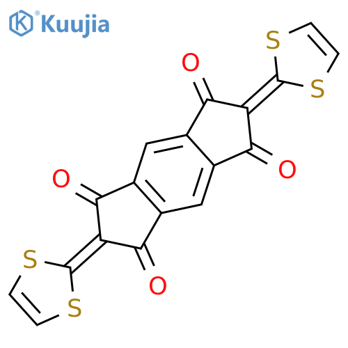 s-Indacene-1,3,5,7(2H,6H)-tetrone, 2,6-bis(1,3-dithiol-2-ylidene)- structure