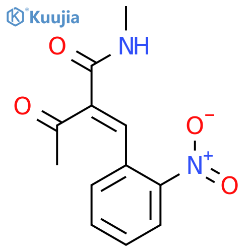 Butanamide, N-methyl-2-[(2-nitrophenyl)methylene]-3-oxo- structure