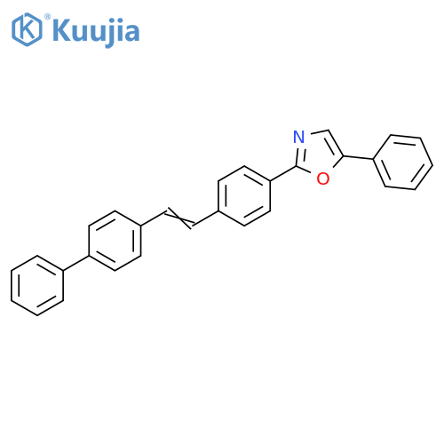 Oxazole, 2-[4-(2-[1,1'-biphenyl]-4-ylethenyl)phenyl]-5-phenyl- structure