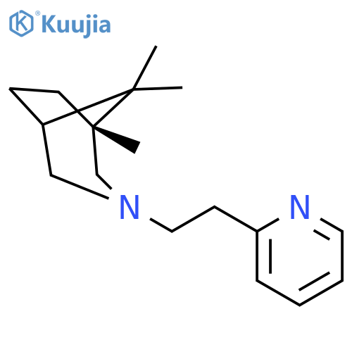 3-Azabicyclo[3.2.1]octane, 1,8,8-trimethyl-3-[2-(2-pyridinyl)ethyl]-, (1R)- structure