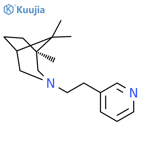 3-Azabicyclo[3.2.1]octane, 1,8,8-trimethyl-3-[2-(3-pyridinyl)ethyl]-, (1S)- structure