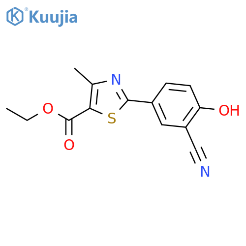 2-(3-Cyano-4-hydroxyphenyl)-4-methyl-1,3-thiazole-5-carboxylic Acid Ethyl Ester structure