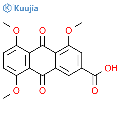 2-Anthracenecarboxylic acid, 9,10-dihydro-4,5,8-trimethoxy-9,10-dioxo- structure