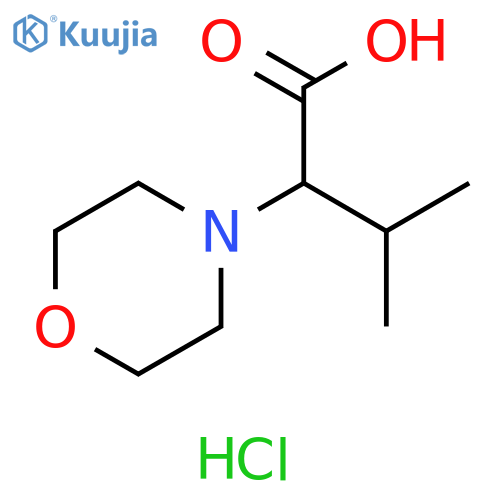 3-methyl-2-morpholino-butanoic acid;hydrochloride structure