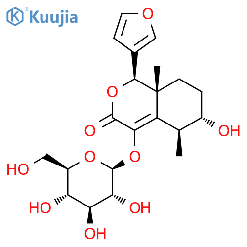 3H-2-Benzopyran-3-one,1-(3-furanyl)-4-(b-D-glucopyranosyloxy)-1,5,6,7,8,8a-hexahydro-6-hydroxy-5,8a-dimethyl-,(1R,5S,6S,8aR)- (9CI) structure