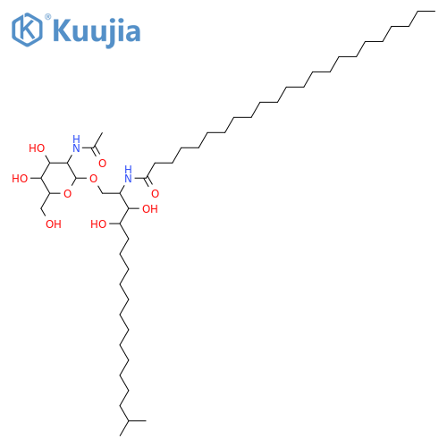 Tricosanamide,N-[(1S,2S,3R)-1-[[[2-(acetylamino)-2-deoxy-b-D-glucopyranosyl]oxy]methyl]-2,3-dihydroxy-16-methylheptadecyl]-(9CI) structure