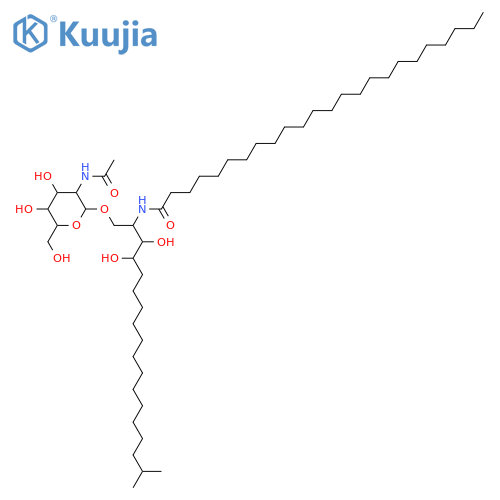 Tetracosanamide, N-[(1S,2S,3R)-1-[[[2-(acetylamino)-2-deoxy-β-D-glucopyranosyl]oxy]methyl]-2,3-dihydroxy-16-methylheptadecyl]- (9CI) structure