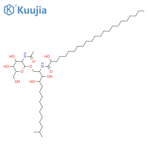 Tricosanamide, N-[(1S,2S,3R)-1-[[[2-(acetylamino)-2-deoxy-β-D-glucopyranosyl]oxy]methyl]-2,3-dihydroxy-13-methyltetradecyl]-2-hydroxy-, (2R)- (9CI) structure