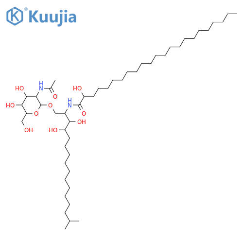 Tricosanamide, N-[(1S,2S,3R)-1-[[[2-(acetylamino)-2-deoxy-β-D-glucopyranosyl]oxy]methyl]-2,3-dihydroxy-14-methylpentadecyl]-2-hydroxy-, (2R)- (9CI) structure