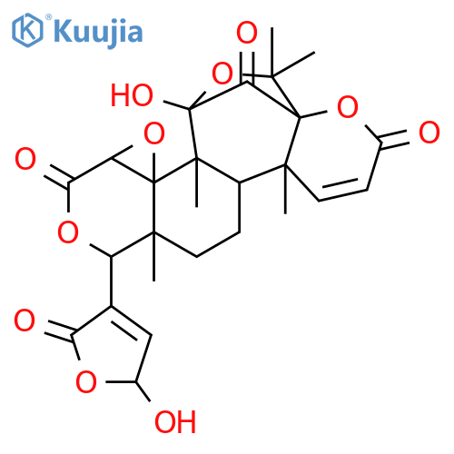 7H-5,7a-Methano-1H-oxireno[4,5]pyrano[3,4-i]pyrano[2,3-d][2]benzoxepin-3,9,14(3aH,11aH)-trione,1-(2,5-dihydro-5-hydroxy-2-oxo-3-furanyl)-4b,5,11b,12,13,13a-hexahydro-5-hydroxy-4b,7,7,11a,13a-pentamethyl-(9CI) structure