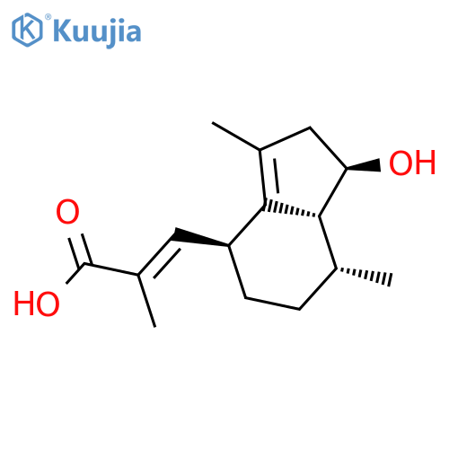 2-Propenoic acid,3-[(1R,4S,7R,7aR)-2,4,5,6,7,7a-hexahydro-1-hydroxy-3,7-dimethyl-1H-inden-4-yl]-2-methyl-,(2E)- structure