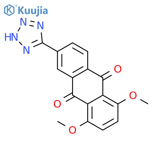 9,10-Anthracenedione, 1,4-dimethoxy-6-(1H-tetrazol-5-yl)- structure