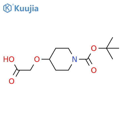 {[1-(tert-butoxycarbonyl)piperidin-4-yl]oxy}acetic acid structure
