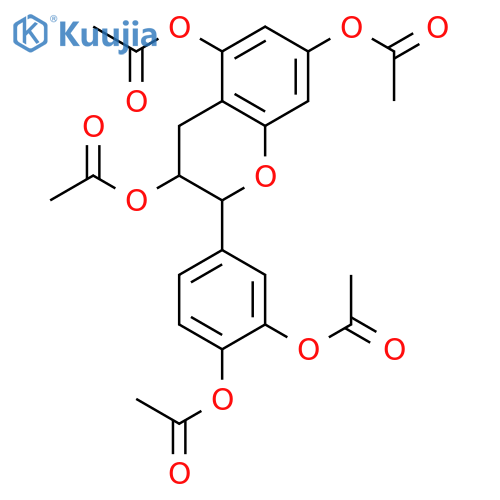2H-1-Benzopyran-3,5,7-triol,2-[3,4-bis(acetyloxy)phenyl]-3,4-dihydro-, 3,5,7-triacetate, (2R,3S)- structure