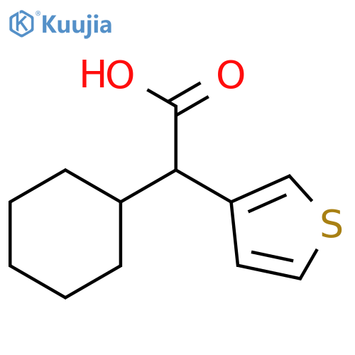 2-cyclohexyl-2-thiophen-3-yl-acetic acid structure