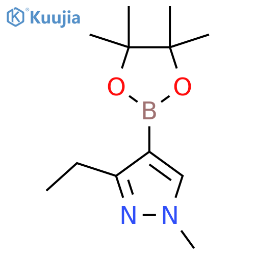 3-Ethyl-1-methyl-4-(tetramethyl-1,3,2-dioxaborolan-2-yl)-1H-pyrazole structure