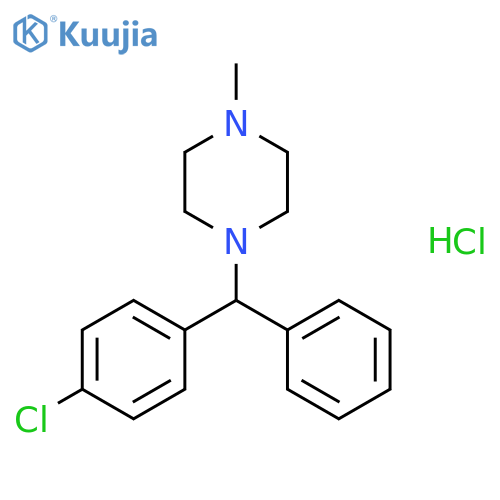1-((4-Chlorophenyl)(phenyl)methyl)-4-methylpiperazine hydrochloride structure