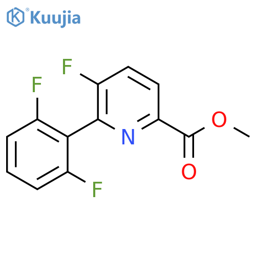 2-Pyridinecarboxylic acid, 6-(2,6-difluorophenyl)-5-fluoro-, methyl ester structure