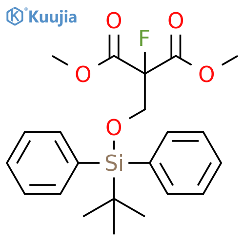 Propanedioic acid, 2-[[[(1,1-dimethylethyl)diphenylsilyl]oxy]methyl]-2-fluoro-, 1,3-dimethyl ester structure