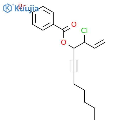 Benzoic acid, 4-bromo-, (1S)-1-[(1S)-1-chloro-2-propen-1-yl]-2-octyn-1-yl ester structure