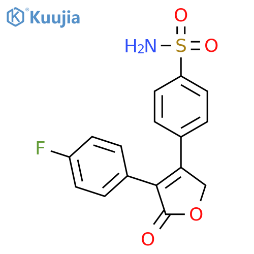 4-[4-(4-Fluorophenyl)-5-oxo-2,5-dihydrofuran-3-yl]benzene-1-sulfonamide structure