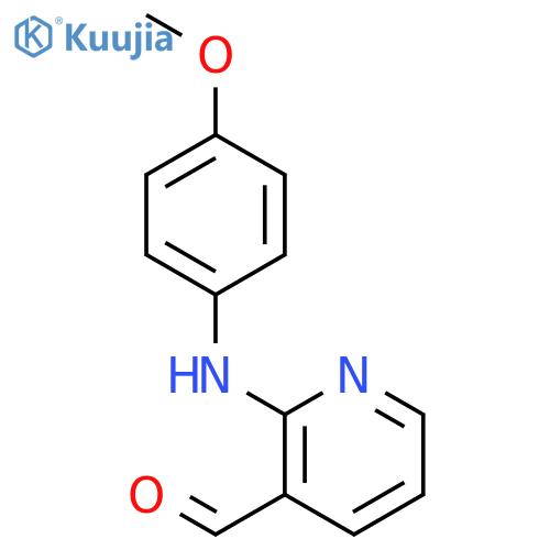 3-Pyridinecarboxaldehyde, 2-[(4-methoxyphenyl)amino]- structure