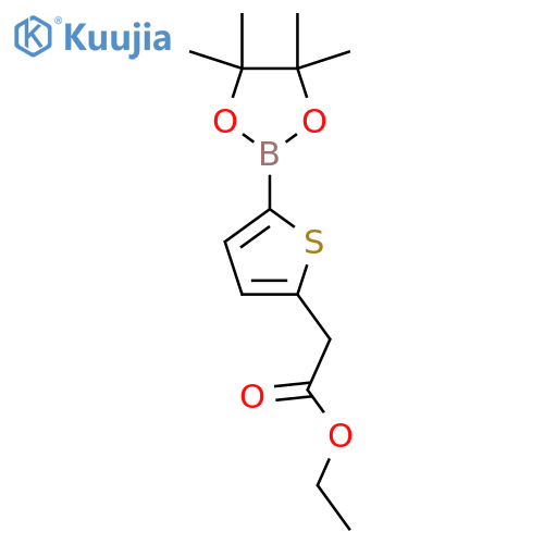 ethyl 2-[5-(4,4,5,5-tetramethyl-1,3,2-dioxaborolan-2-yl)-2-thienyl]acetate structure