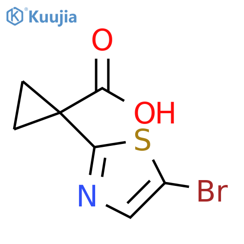 1-(5-bromo-1,3-thiazol-2-yl)cyclopropane-1-carboxylic acid structure