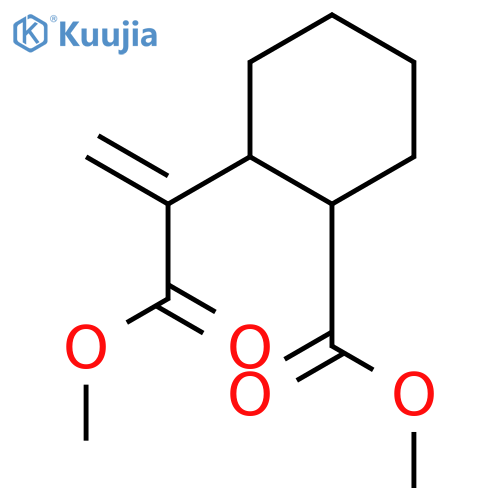 Cyclohexaneacetic acid, 2-(methoxycarbonyl)-α-methylene-, methyl ester, (1S,2R)- structure