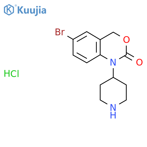 6-Bromo-1-(piperidin-4-yl)-1H-benzo[d][1,3]oxazin-2(4H)-one hydrochloride structure