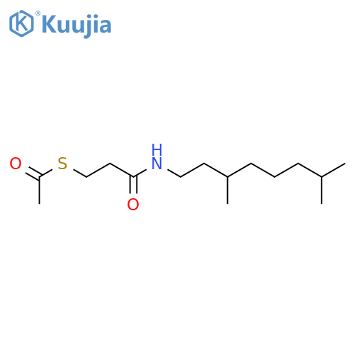 Ethanethioic acid, S-[3-[[(3R)-3,7-dimethyloctyl]amino]-3-oxopropyl] ester structure