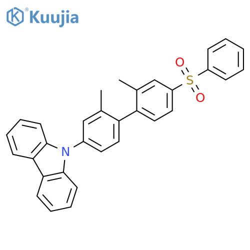9H-Carbazole, 9-[2,2'-dimethyl-4'-(phenylsulfonyl)[1,1'-biphenyl]-4-yl]- structure