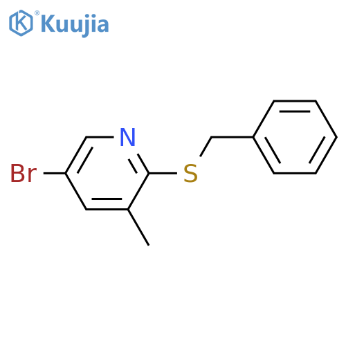 2-(Benzylthio)-5-bromo-3-methylpyridine structure