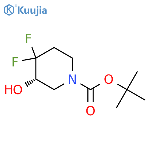 tert-butyl (3S)-4,4-difluoro-3-hydroxypiperidine-1-carboxylate structure