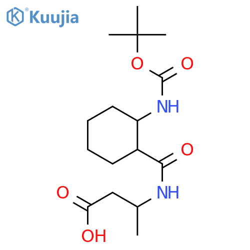 Butanoic acid, 3-[[[(1S,2S)-2-[[(1,1-dimethylethoxy)carbonyl]amino]cyclohexyl]carbonyl]amino]-, (3S)- structure