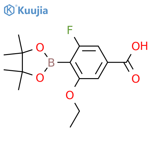 3-Ethoxy-5-fluoro-4-(4,4,5,5-tetramethyl-1,3,2-dioxaborolan-2-yl)benzoic acid structure