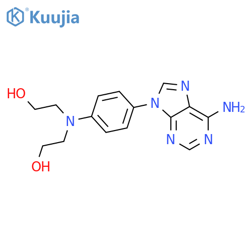 Ethanol,2,2'-[[p-(6-amino-9H-purin-9-yl)phenyl]imino]di- (8CI) structure