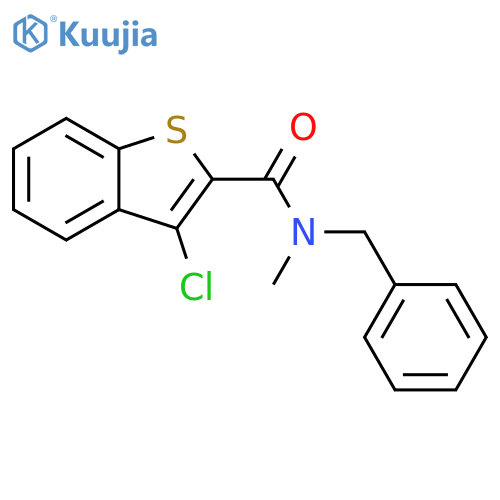N-benzyl-3-chloro-N-methyl-1-benzothiophene-2-carboxamide structure