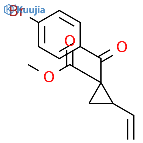 Cyclopropanecarboxylic acid, 1-(4-bromobenzoyl)-2-ethenyl-, methyl ester, (1R,2R)-rel- structure