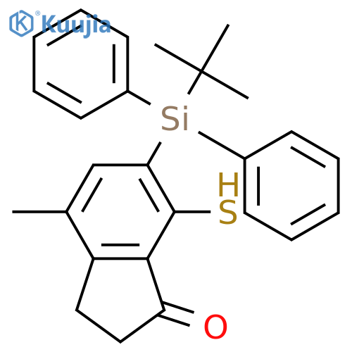 1H-Inden-1-one, 6-[(1,1-dimethylethyl)diphenylsilyl]-2,3-dihydro-7-mercapto-4-methyl- structure